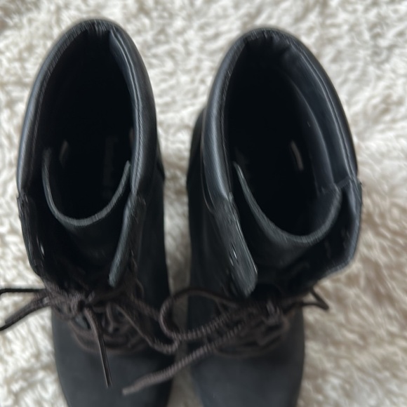 COPY - Timberland Tillston Lace up High Heel Booties Black Size 7.5 - Picture 5 of 11